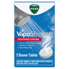 Vapo Shower Tablets, Menthol Scent Soothing Non-Medicated Shower Steamers, 5 Count