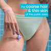 Pubic Hair & Skin Women's Disposable Razor, 4ct, Multi-Color