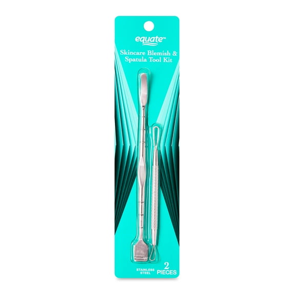 Stainless Steel Blackhead And Whitehead Skincare Tool Duo, 2 Pieces