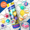 Galaxy Bath Bombs for Kids, Bubble Gum Scent, Sensory Fizz & Spin, STEM Toys, 8 Count