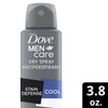 Antiperspirant Deodorant Dry Spray For Men Anti-White Marks & Yellow Stains, 72-hour Sweat And Odor Protection Stain Defense Cool With Triple Defense Technology™, 3.8 oz