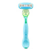 Women's 5-Blade Razor with Handle/2 Cartridges/Shower Hanger, Blue and Green