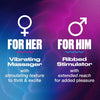 Vibrations Tandem Couples Vibrating Ring, Personal Massager, 1 Count