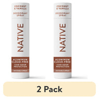 (2 pack)  Deodorant & Body Spray, Aluminum Free, Coconut & Vanilla, for Women and Men, 3.5 oz