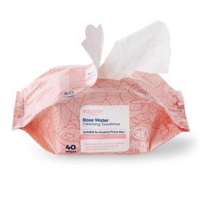 Rose Water Cleansing Towelettes, 40 Count