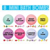 Mini Bath Bomb Bag, 8 Assorted Scents with Surprise Prize, 1.06 oz Each