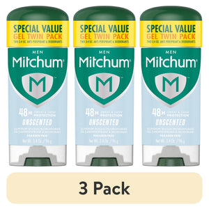 (3 pack) Triple Odor Protection Antiperspirant & Deodorant Gel, Unscented,