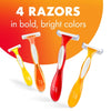 Women's 3-Blade Disposable Razors, Dorm Essentials, Ladies Razors, 4-Count