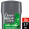 Extra Fresh Men's Antiperspirant Deodorant Stick With 72-hour sweat & odor protection Extra Fresh with 1/4 Moisturizing Cream & Long-lasting Citrus Scent, 2.6 oz Twin pack