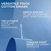 Baby Organic Cotton Swabs, Soft & Gentle Cotton Swabs For Sensitive Skin & Baby Care, 200 Count