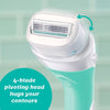 4-Blade Sensitive Care Women's Razor Handle Plus 2 Manual Razor Cartridge Refills