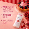 72HR Holiday Fresh Antiperspirant & Deodorant, Hyaluronic Acid, Invisible Solid, Berry Bright 2.6oz