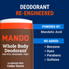 Whole Body Deodorant Stick for Men, Aluminum-Free, 72-Hour Odor Control, Cedar Grove, 2.65 oz