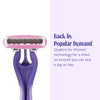 Exotic Violet Blooms 4-Blade Women's Disposable Razor, 4 Ct