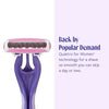Exotic Violet Blooms 4-Blade Women's Disposable Razor, 4 Ct