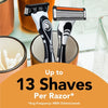 Refillable Men’s 5-Blade Razors with 1 Handle, 3 Cartridges, Dorm Essentials
