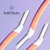 Dermaplane Refill Blades, Stainless Steel Blades with Safety Micro-guards, Manual Razor, 3 Ct