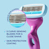Silk Moisture Razor Blade Refills, 6 ct, 5-Blade Moisturizing Razors for Women