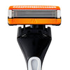5-Blade Razor with Trimmer and 2 Cartridge Refills, Black