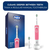 Toothbrush, Vitality Flossaction Rechargeable Electric Toothbrush, Pink, Adults & Children 3+