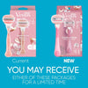 ComfortGlide White Tea Manual Razor for Women, Handle, 3 Blades & 2 Refills, Pink