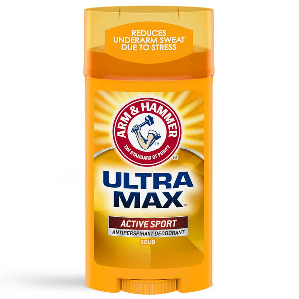 ULTRA MAX Deodorant, Active Sport, Solid Stick, 2.6 oz