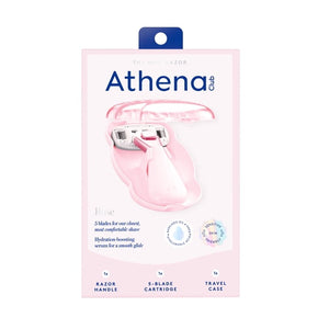Mini Razor for Women - TSA Approved, 5-Blade Cartridge + Travel Case, Rose