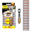 Men's Refillable Razors, 5-Blades, 1 Handle, 12 Cartridges