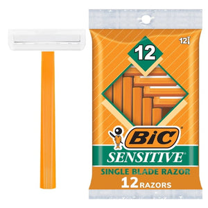 Disposable Razors for Men, 1 Blade, 12 Count