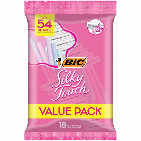 Women's 2-Blade Manual Razors, Pastel Handles, 18 Count