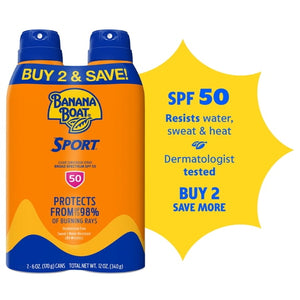 Sport Ultra Sunscreen Spray Twin Pack, SPF 50, 2 6 oz Sprays