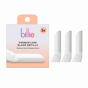 Dermaplane Refill Blades, Stainless Steel Blades with Safety Micro-guards, Manual Razor, 3 Ct