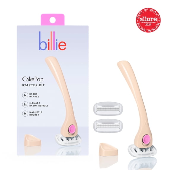 Women’s Razor Kit, 1 Handle + 2 Blade Refills + Magnetic Holder, Cake Pop Color