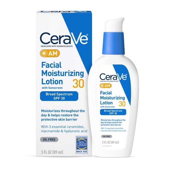 Face Moisturizer with Broad Spectrum Protection, SPF 30,3 oz