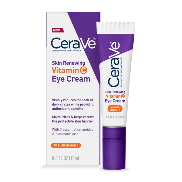 Skin Renewing Vitamin C Eye Cream for Dark Circles and Puffiness, 0.5 fl oz