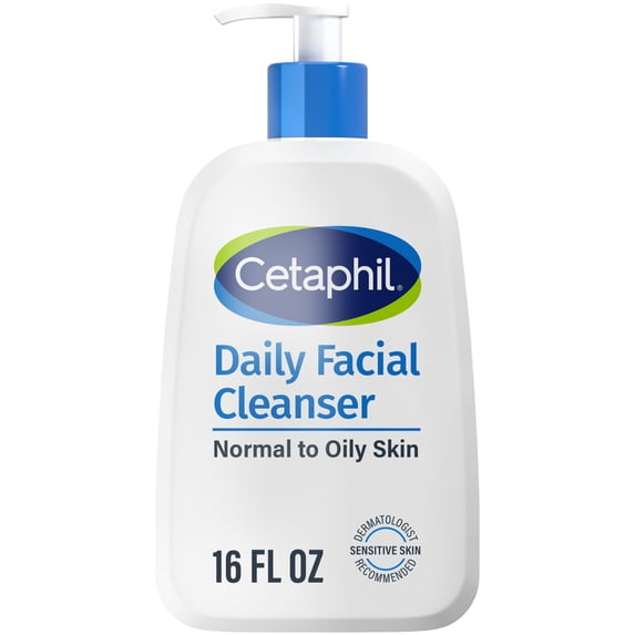 Daily Facial Cleanser Face Wash for Sensitive, Normal to Oily Skin, 16 oz