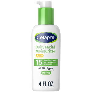 Daily Facial Moisturizer Lotion for Face, Broad Spectrum SPF 15, 4 fl oz