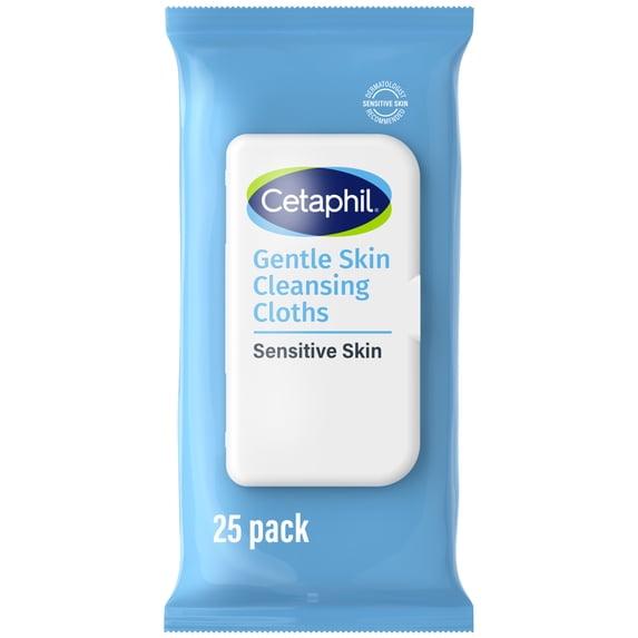 Gentle Skin Cleansing Cloths, 25 ct, Fragrance Free Face and Body Wipes