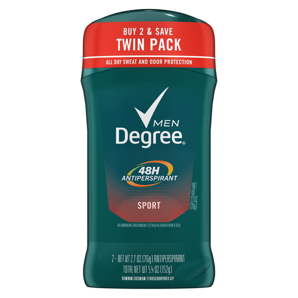 Antiperspirant Deodorant for Men Sport, Twin Pack, 2.7 oz