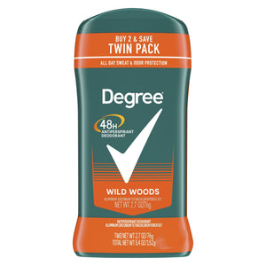 Long Lasting Men's Antiperspirant Deodorant Stick Twin Pack, Wildwoods, 2.7 oz