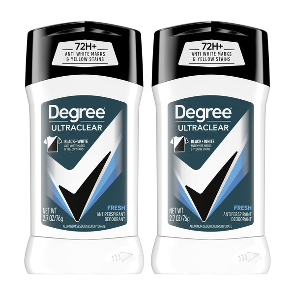 Men UltraClear 72H Men's Antiperspirant Deodorant Stick, 2.7 oz Twin Pack
