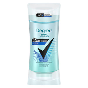 3in1 Total Protection Antiperspirant for Women Clean Anti Sweat, Odor and Stains 72-Hour Sweat and Odor Protection, 2.6 oz