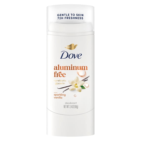Deodorant Stick for 72 Hour Odor Protection Sparkling Vanilla Aluminum Free, 2.4 oz