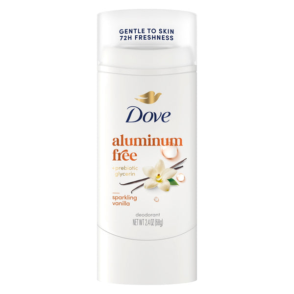 Deodorant Stick for 72 Hour Odor Protection Sparkling Vanilla Aluminum Free, 2.4 oz