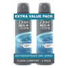 Men+Care Antiperspirant Deodorant Dry Spray For Men 72-hour Sweat And Odor Protection Clean Comfort With Triple Defense Technology™ ,3.8 oz Twin Pack