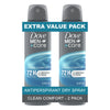 Antiperspirant Deodorant Dry Spray For Men 72-hour Sweat And Odor Protection Clean Comfort With Triple Defense Technology™ ,3.8 oz Twin Pack