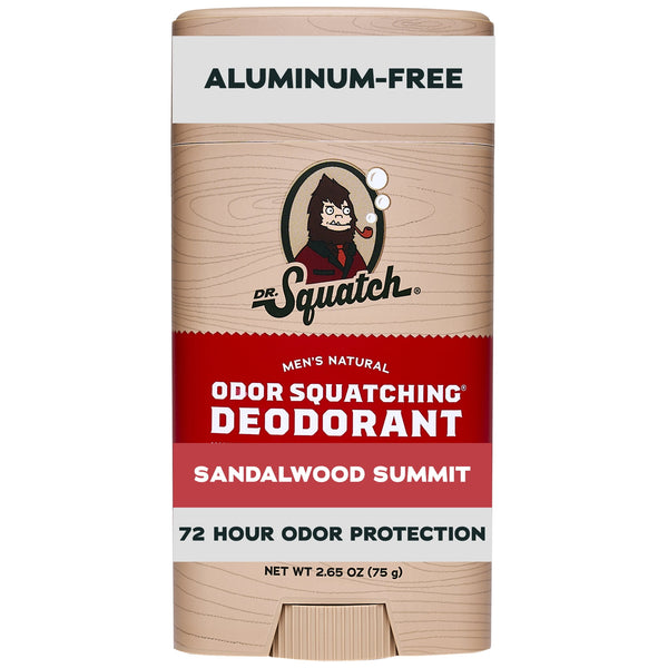 Mens Aluminum Free Deodorant, Natural Deodorant for Men, Sandalwood Summit, 2.65 Oz
