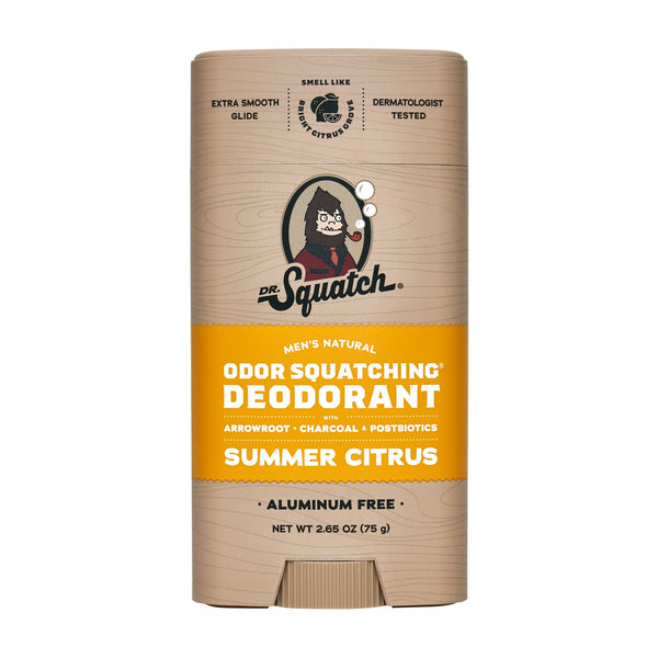 Summer Citrus Natural Deodorant for Men, 2.65 oz
