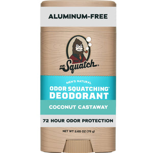 Mens Aluminum Free Deodorant, Natural Deodorant for Men, Coconut Castaway, 2.65 Oz