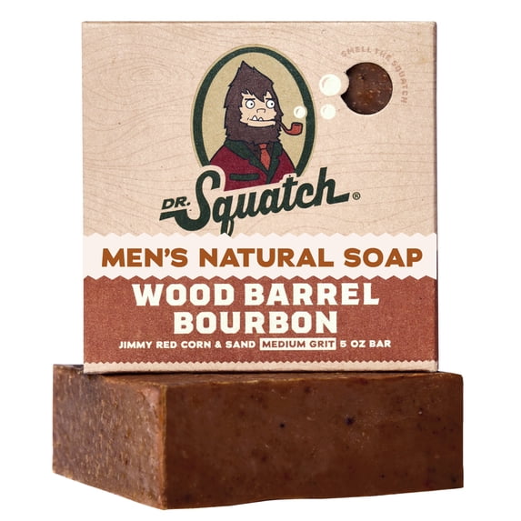 Men's Soap, Natural Bar Soap for Men, Wood Barrel Bourbon, 5 oz